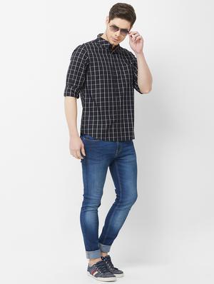 black checkered casual shirt - 16762711 - Standard Image - 4