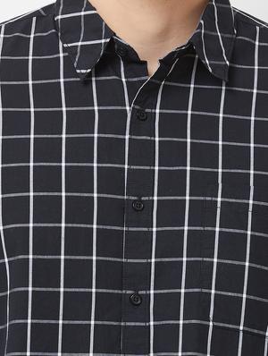 black checkered casual shirt - 16762711 - Standard Image - 5