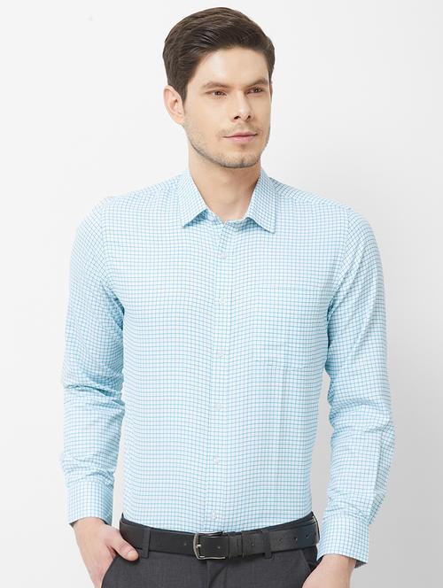 blue checkered formal shirt - 16762715 - Standard Image - 1
