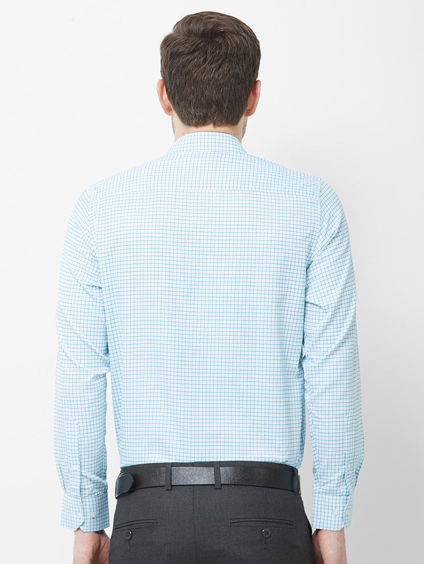 blue checkered formal shirt - 16762715 - Zoom Image - 2