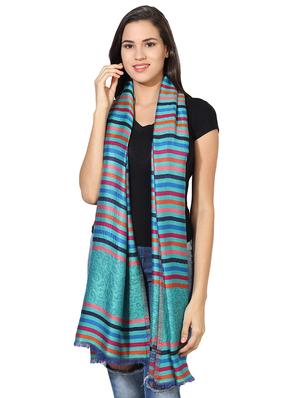 blue silk blend stole - 16762783 - Standard Image - 2