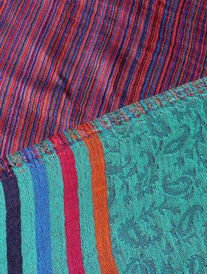 blue silk blend stole - 16762783 - Standard Image - 4
