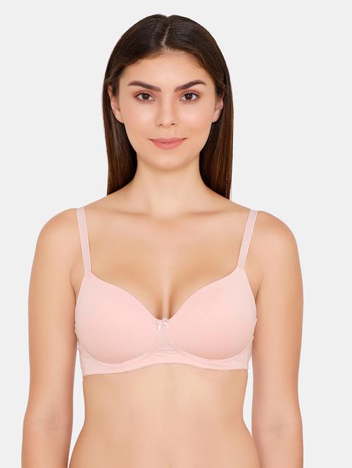 bow patch solid t-shirt bra - 16762812 - Standard Image - 1