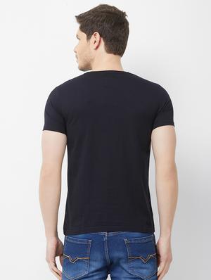 black chest printed t-shirt - 16762826 - Standard Image - 3