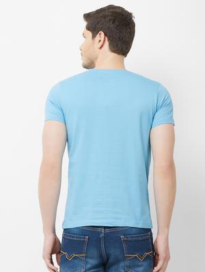 blue chest printed t-shirt - 16762829 - Standard Image - 3