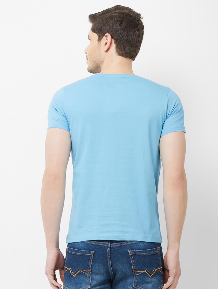 blue chest printed t-shirt - 16762829 - Zoom Image - 3
