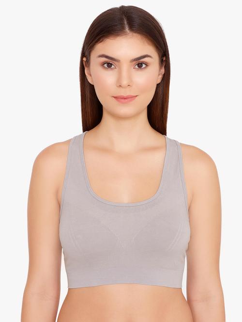 racer back solid sports bra - 16762856 - Standard Image - 1
