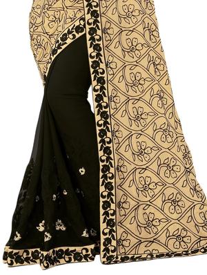 floral half and half saree with blouse - 16763089 - Standard Image - 3