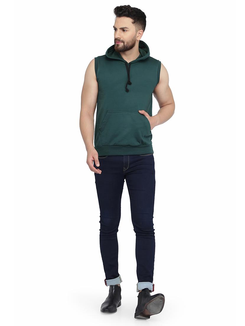 green solid sweatshirt - 16763208 - Zoom Image - 4