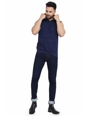 navy blue solid sweatshirt - 16763213 - Standard Image - 4