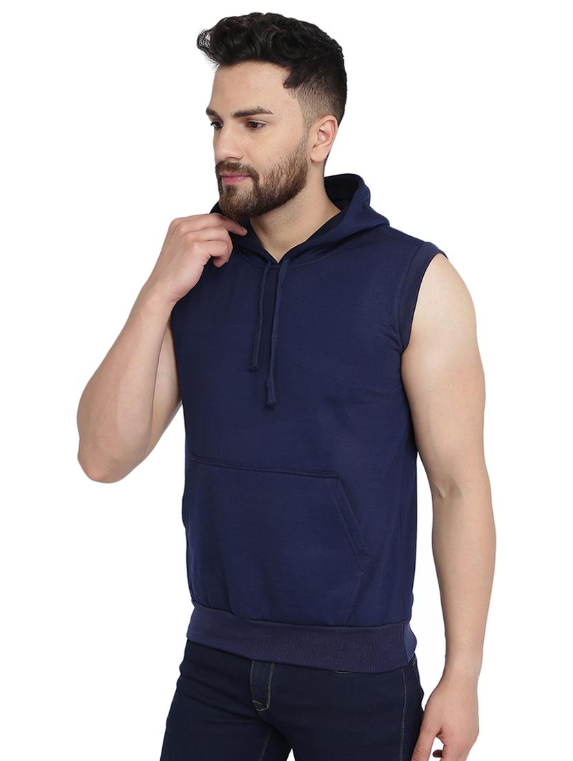 navy blue solid sweatshirt - 16763213 - Zoom Image - 2
