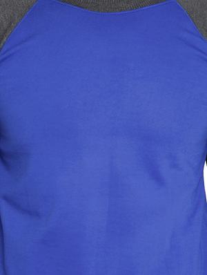 blue color block raglan sweatshirt - 16763237 - Standard Image - 5
