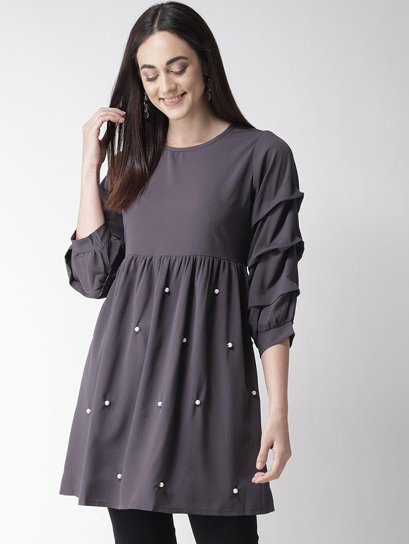 tie back pearl embellished tunic - 16763470 - Zoom Image - 1