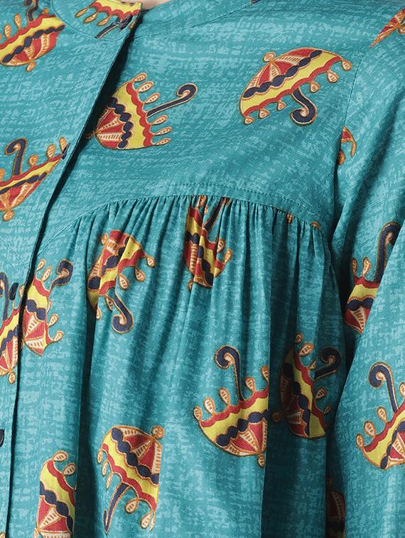 mandarin neck quirky top - 16763497 - Zoom Image - 4