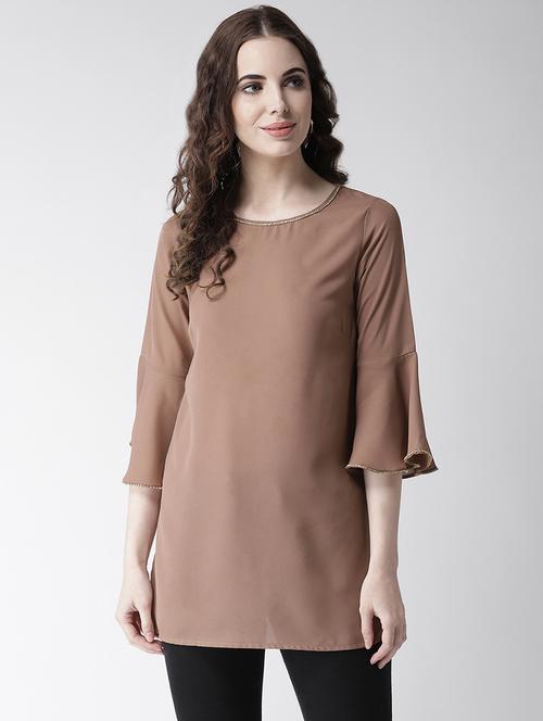 bell sleeved solid top - 16763499 - Standard Image - 1