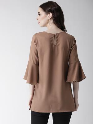 bell sleeved solid top - 16763499 - Standard Image - 3
