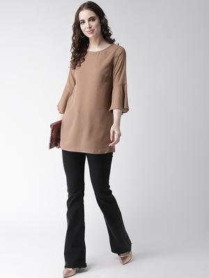 bell sleeved solid top - 16763499 - Standard Image - 4