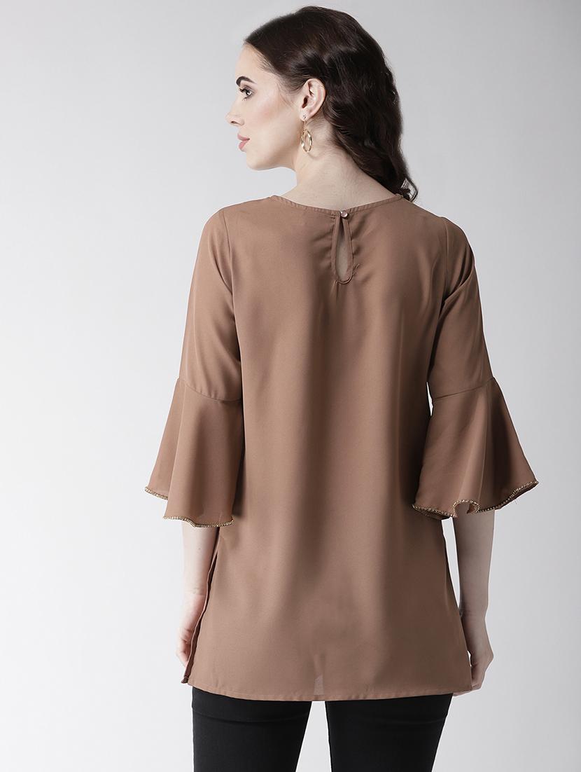 bell sleeved solid top - 16763499 - Zoom Image - 3