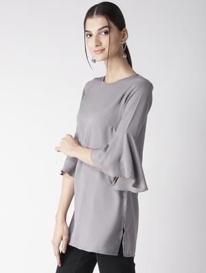 bell sleeved solid top - 16763500 - Standard Image - 2