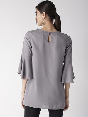 bell sleeved solid top - 16763500 - Standard Image - 3