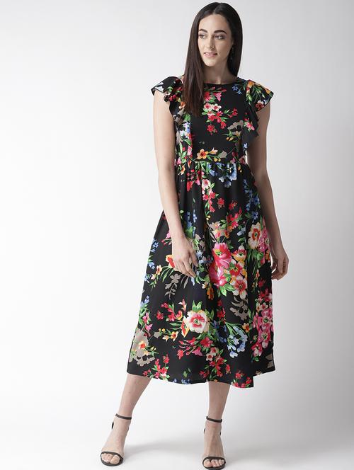 frill detail floral a-line dress - 16763523 - Standard Image - 1