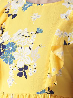 tie back floral a-line dress - 16763524 - Standard Image - 4