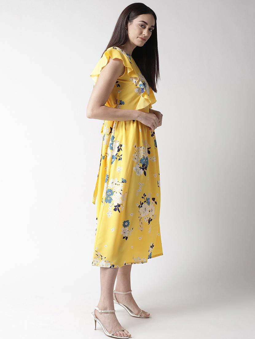 tie back floral a-line dress - 16763524 - Zoom Image - 2