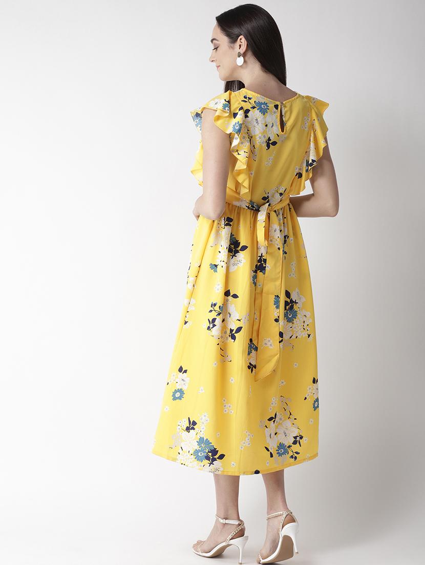 tie back floral a-line dress - 16763524 - Zoom Image - 3