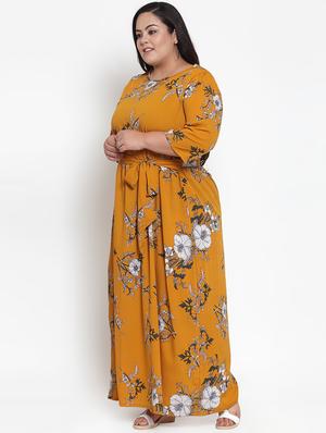 tie front floral plus dress - 16763543 - Standard Image - 2