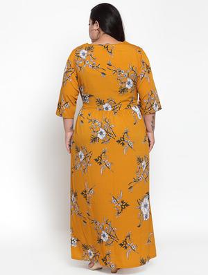 tie front floral plus dress - 16763543 - Standard Image - 3