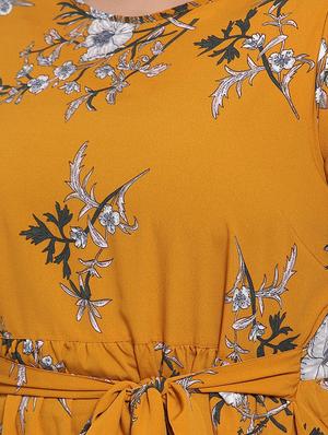 tie front floral plus dress - 16763543 - Standard Image - 4