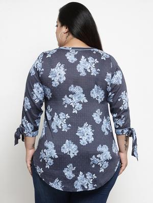 tie up sleeved floral top - 16763548 - Standard Image - 3