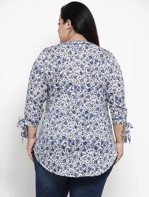 tie up sleeved floral top - 16763550 - Standard Image - 3