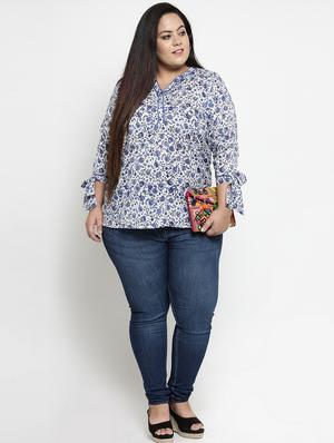 tie up sleeved floral top - 16763550 - Standard Image - 4