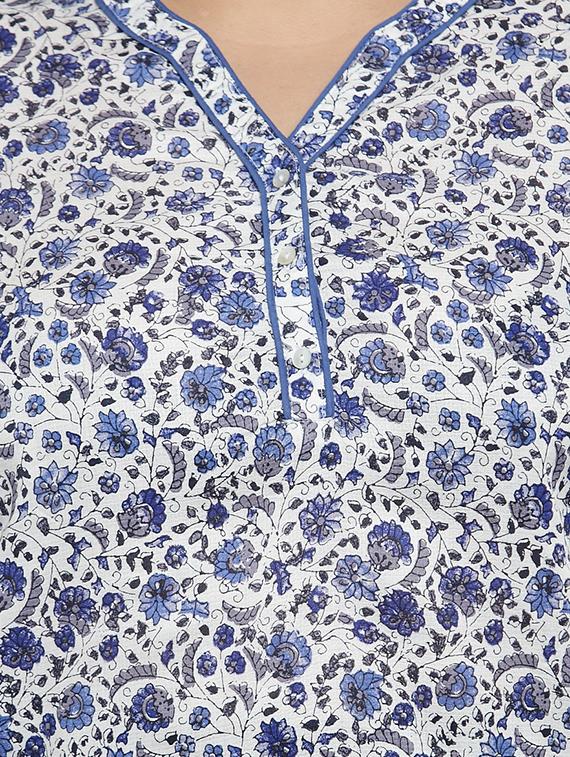 tie up sleeved floral top - 16763550 - Zoom Image - 5