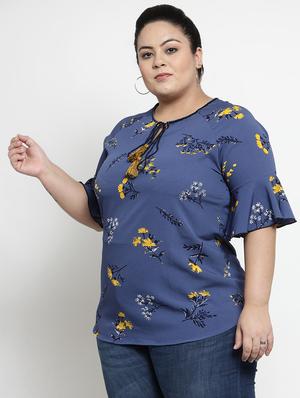 tie up neck floral top - 16763552 - Standard Image - 2