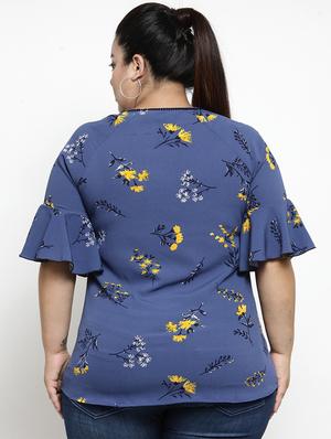 tie up neck floral top - 16763552 - Standard Image - 3
