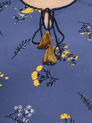 tie up neck floral top - 16763552 - Standard Image - 5