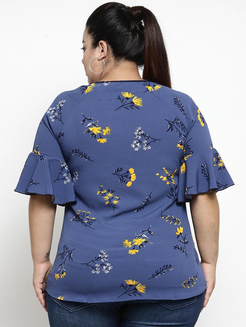 tie up neck floral top - 16763552 - Zoom Image - 3