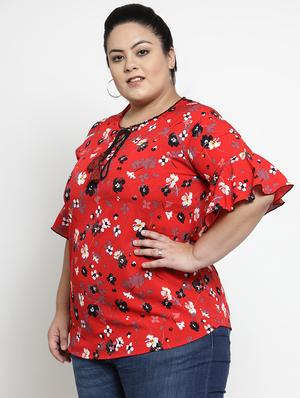 tie up neck floral top - 16763553 - Standard Image - 2