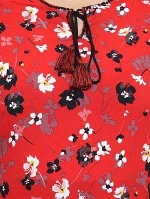 tie up neck floral top - 16763553 - Standard Image - 5