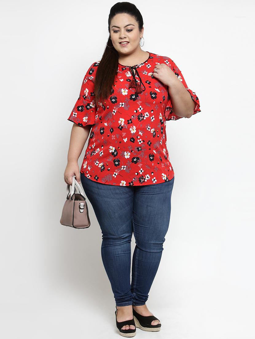 tie up neck floral top - 16763553 - Zoom Image - 4