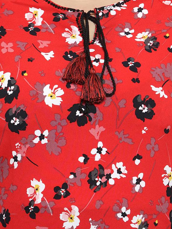 tie up neck floral top - 16763553 - Zoom Image - 5