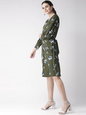 bishop sleeved floral a-line dress - 16763556 - Standard Image - 2