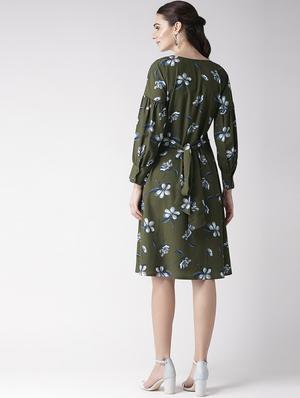 bishop sleeved floral a-line dress - 16763556 - Standard Image - 3
