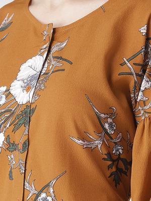 tie back floral a-line dress - 16763557 - Standard Image - 4