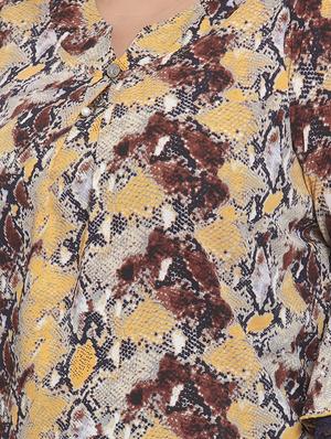 bell sleeved snake print plus top - 16763561 - Standard Image - 5