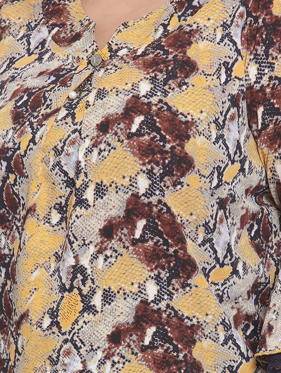 bell sleeved snake print plus top - 16763561 - Zoom Image - 5