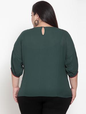 embroidered detail drop shoulder top - 16763564 - Standard Image - 3