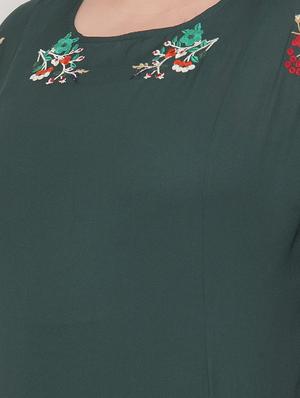 embroidered detail drop shoulder top - 16763564 - Standard Image - 5